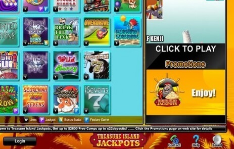 Details about Treasure Island Jackpots Online Casino